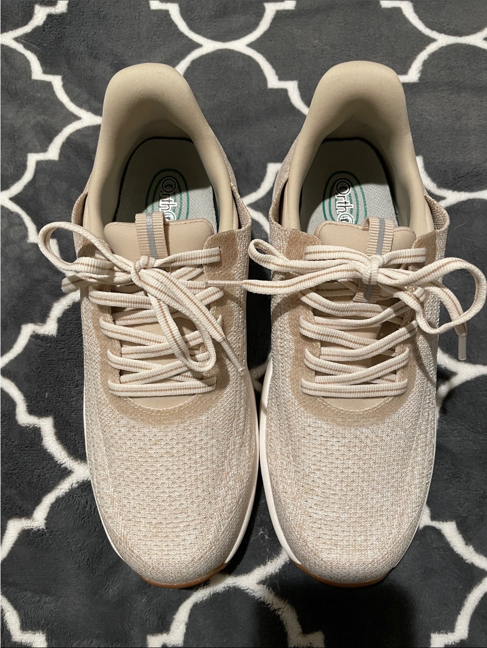Ortho Feet Neutral Beige Knit Sneakers